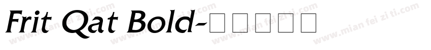 Frit Qat Bold字体转换